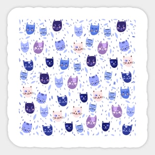 Blue cats Sticker